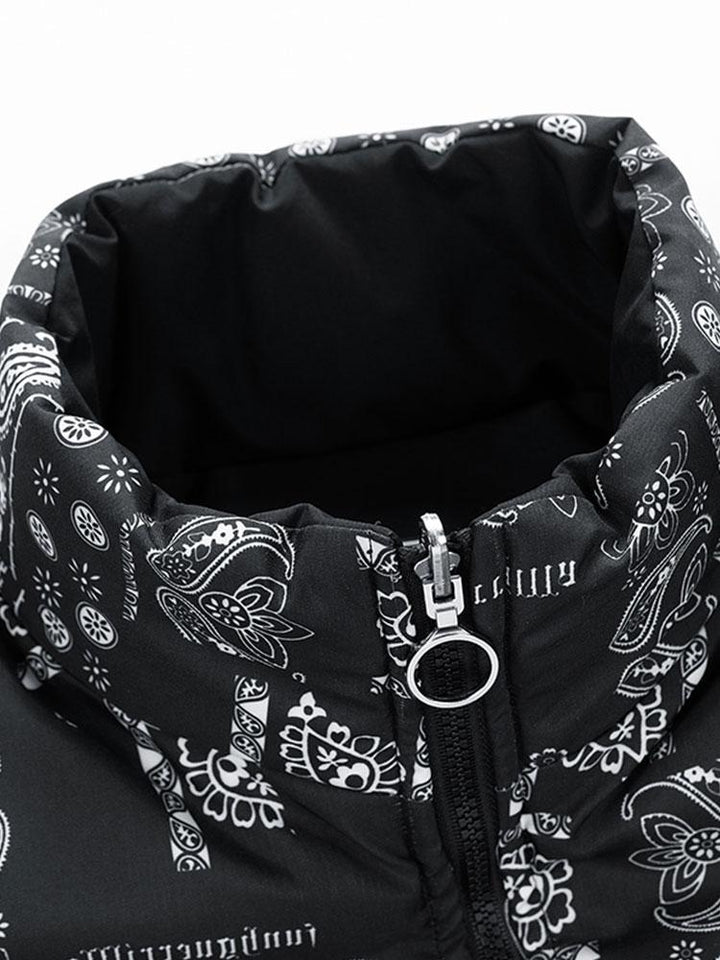 Guus | Omkeerbare puffer jas met paisleyprint