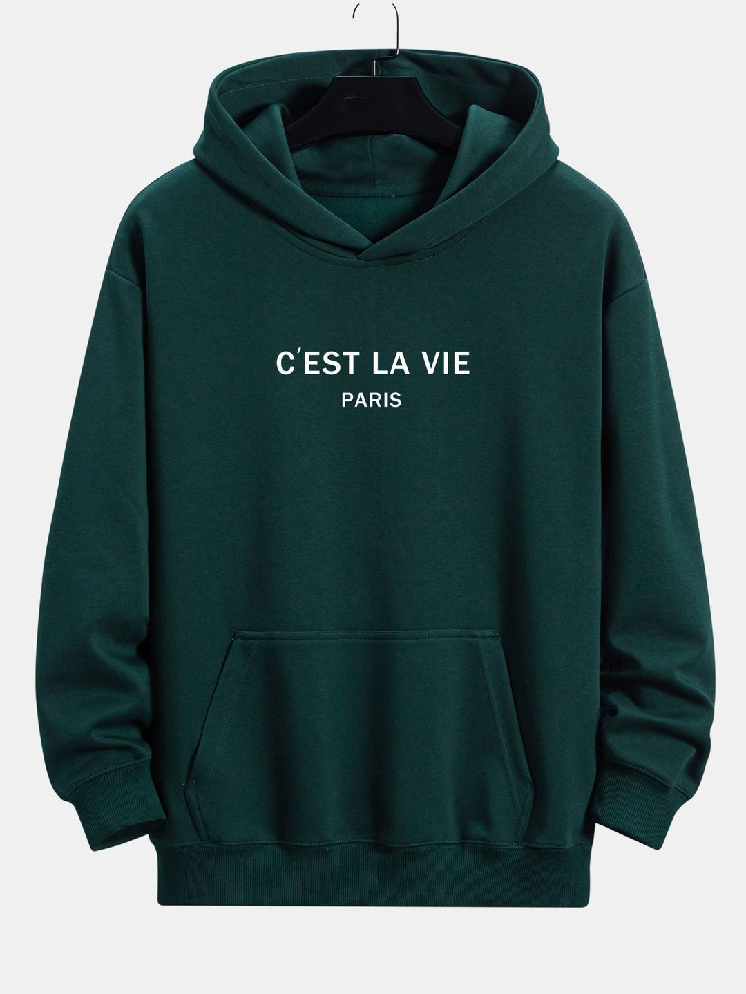 Mick | Hoodie met Parijsprint en relaxte pasvorm
