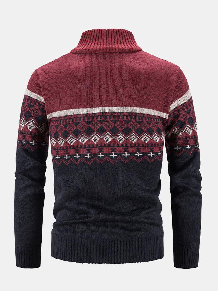 Ward | Trui met geometrische print en rits