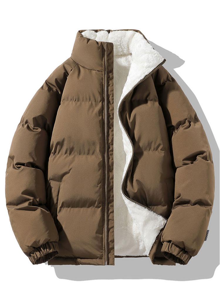 Sven | Puffer jas met teddyvoering