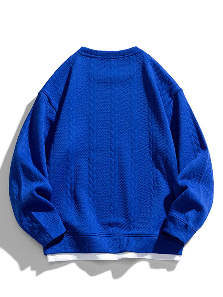 Menno | Sweater met jacquarddessin met tarwemotief en relaxte pasvorm