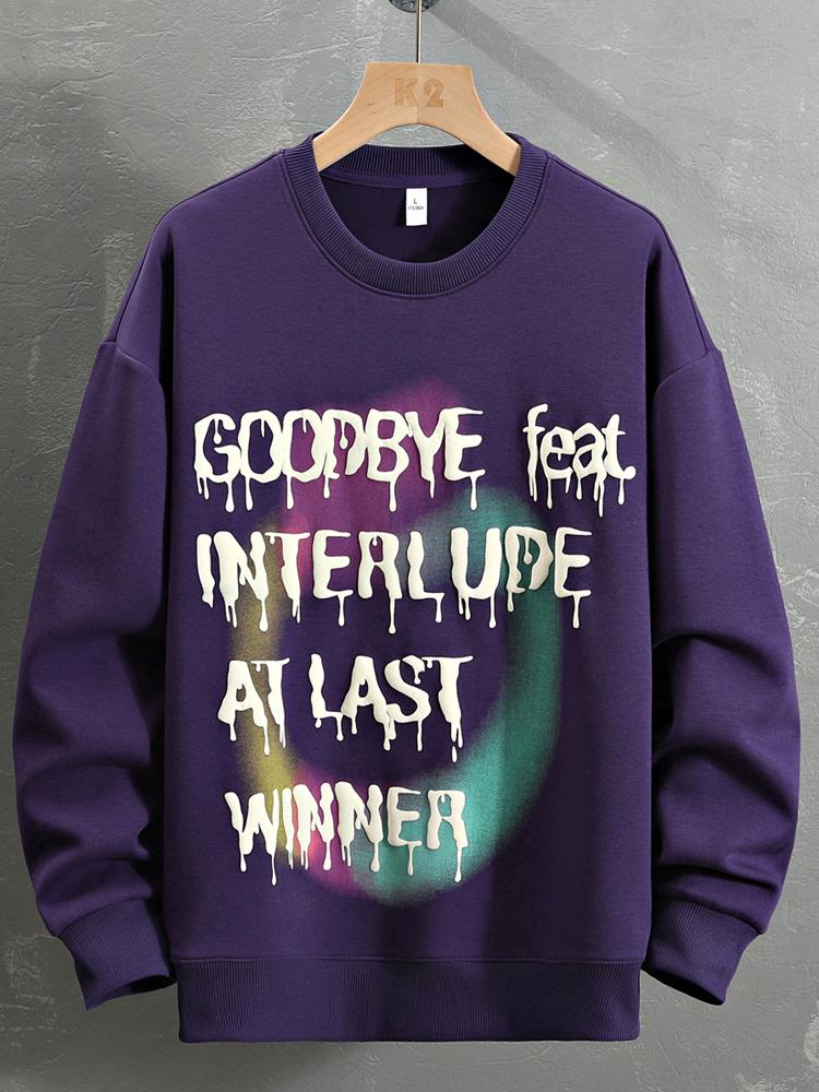 Sven | Sweater met graffiti-tekstprint