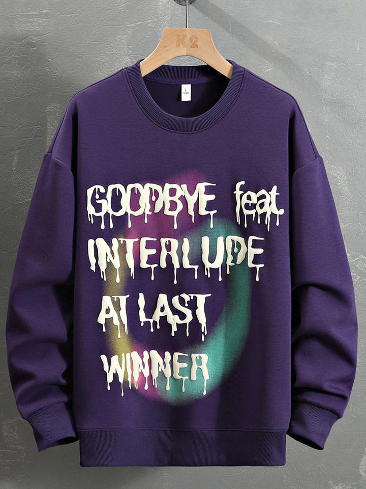 Sven | Sweater met graffiti-tekstprint