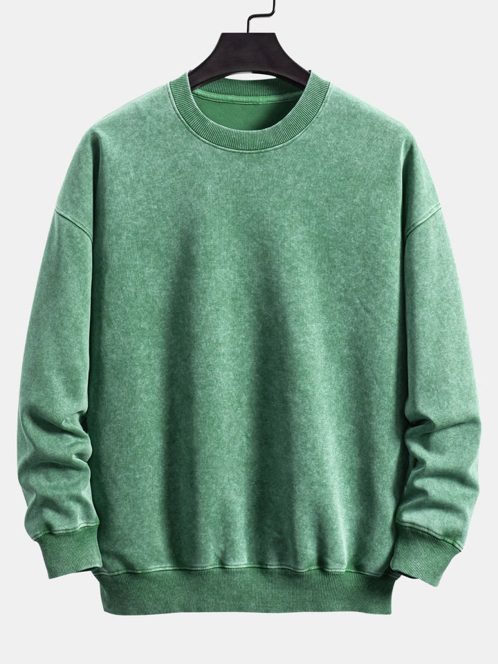 Daniël | Sweater met verwassen vintage-look en relaxte pasvorm