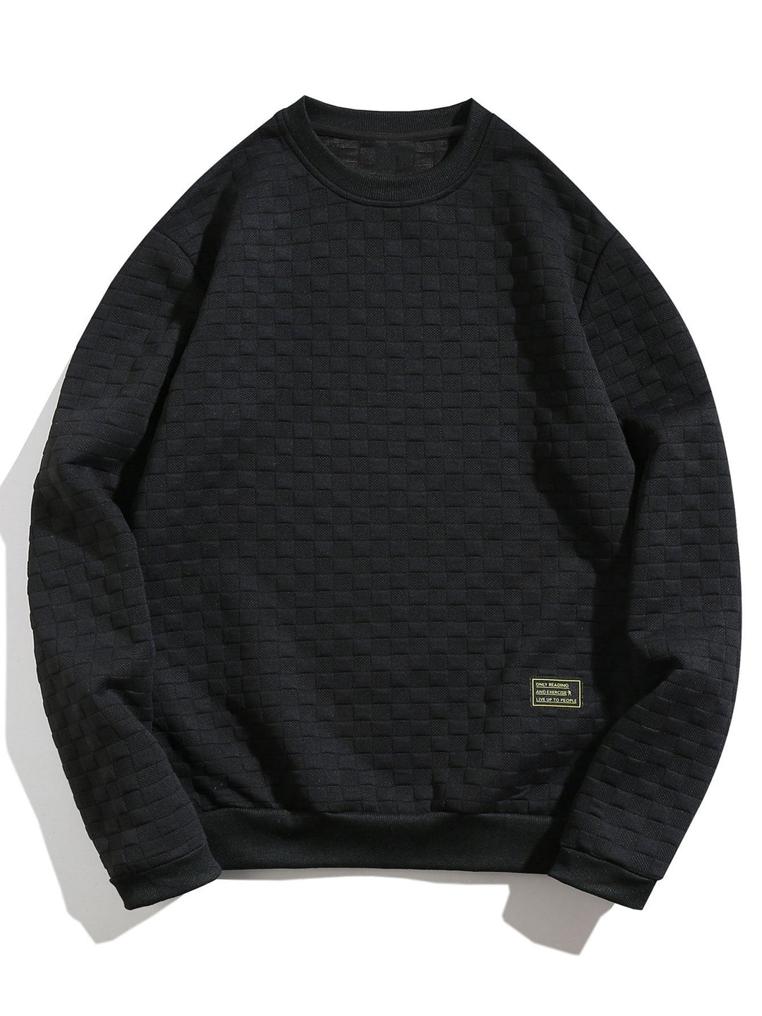 Hidde | Sweater met schaakbordjacquard