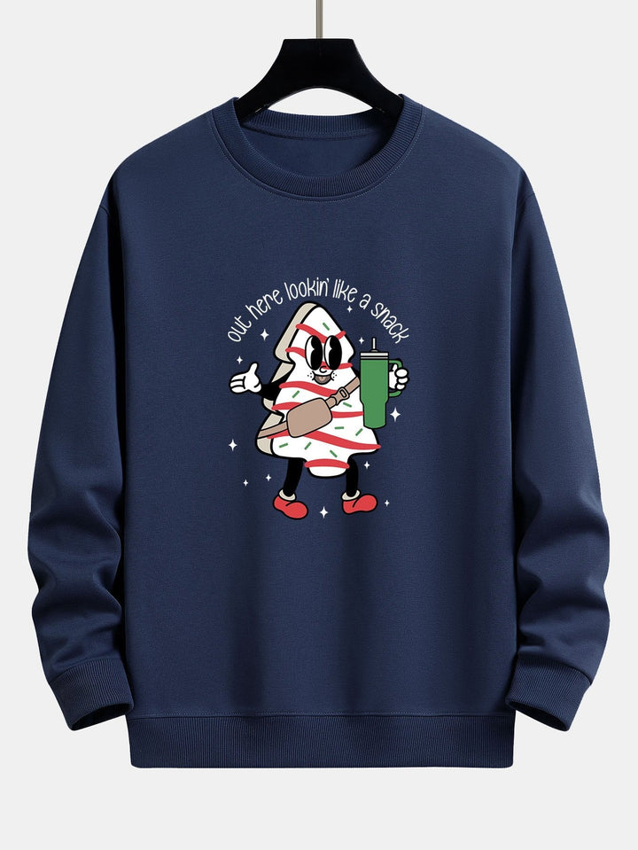 Dirk | Kerstsweater met koekmannetjesprint en relaxte pasvorm