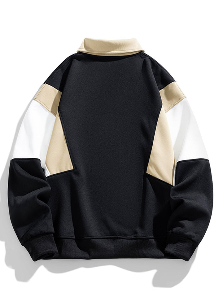 Thijs | Polosweater met kleurvlakken en relaxte pasvorm