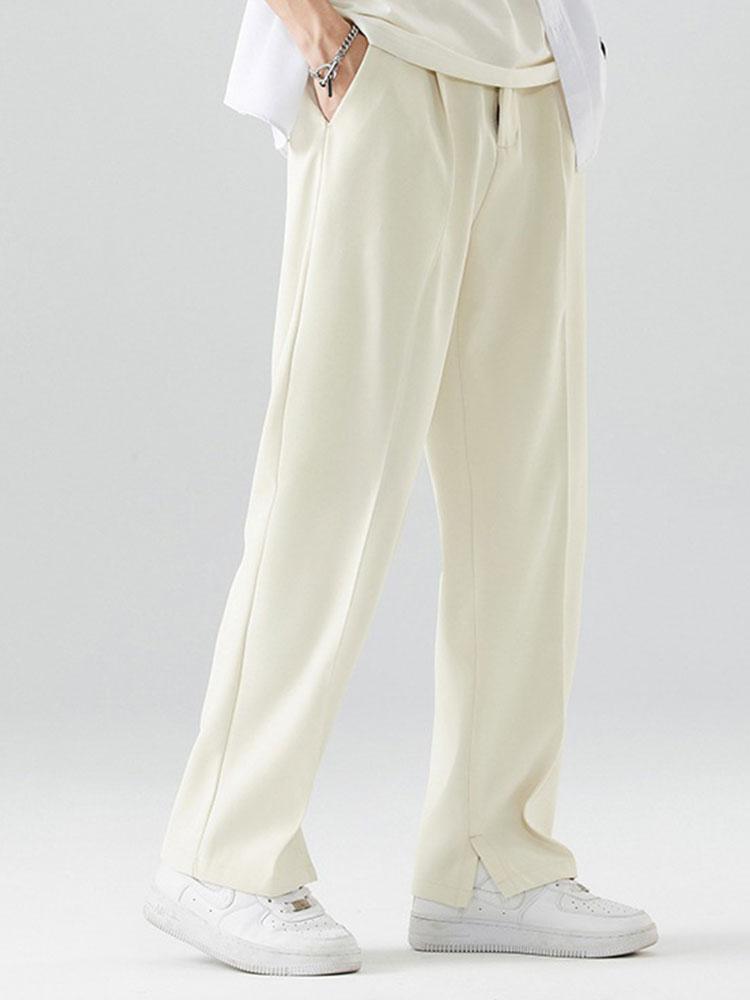 Tijs | Geplooide Pantalon met Split Zoom