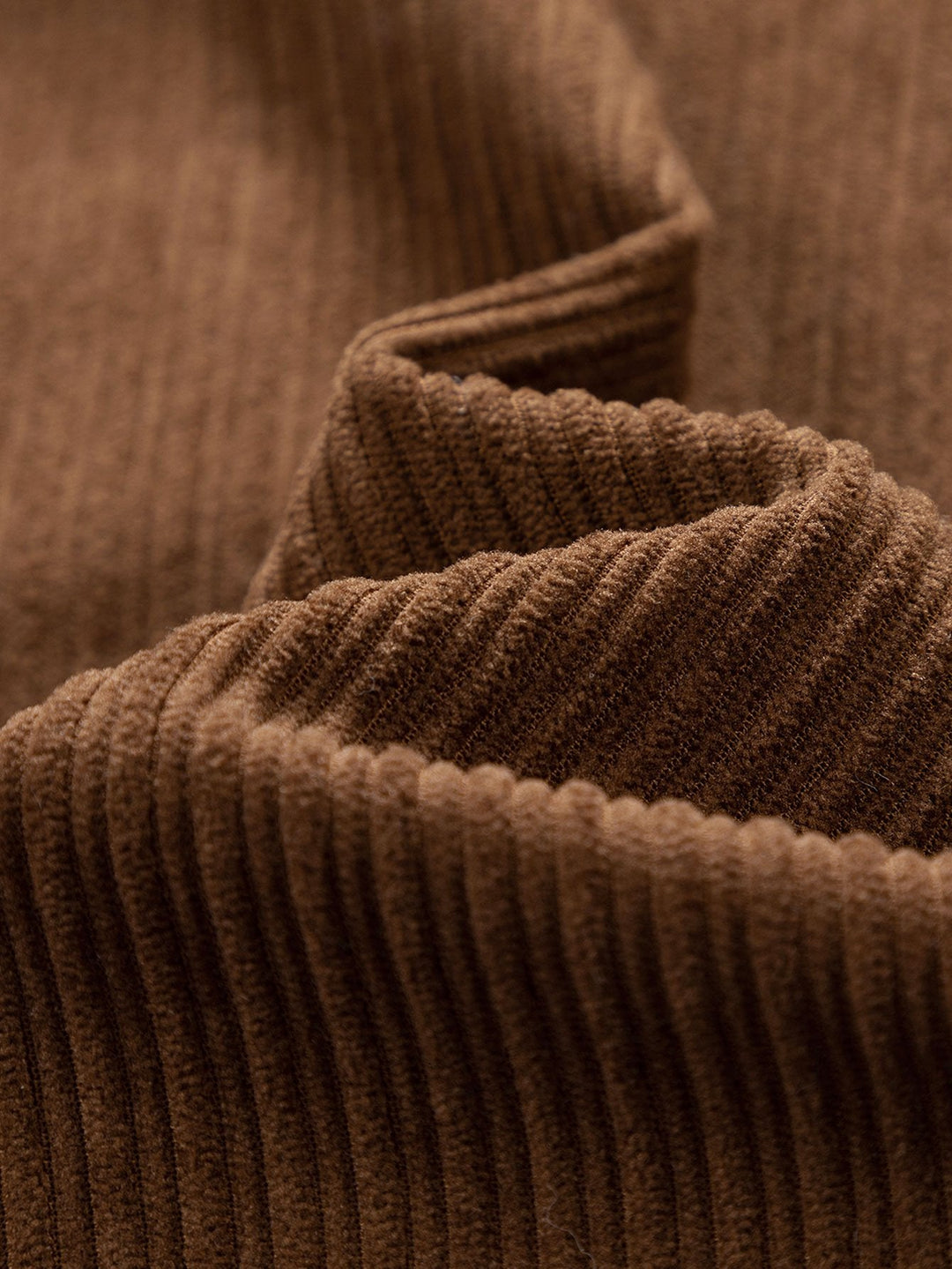 Dave | Corduroy jack met trechterkraag en rits