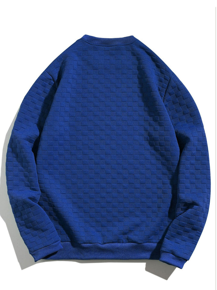 Hidde | Sweater met schaakbordjacquard