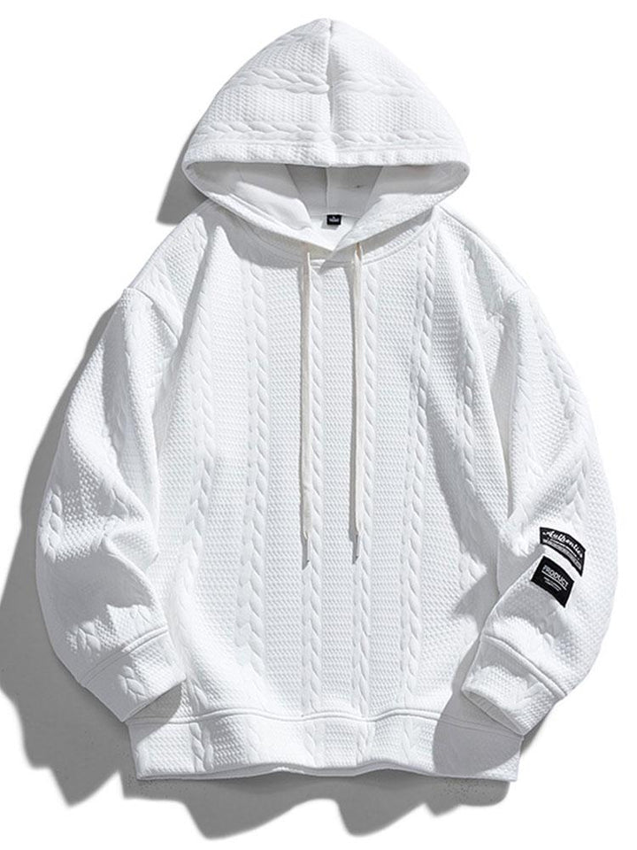 Melle | Hoodie met jacquarddessin en tarwemotief
