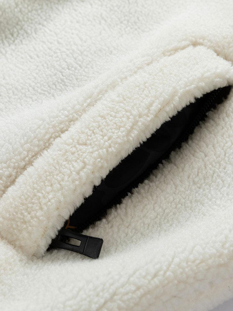 Sander | Teddyfleece jack met patchwork