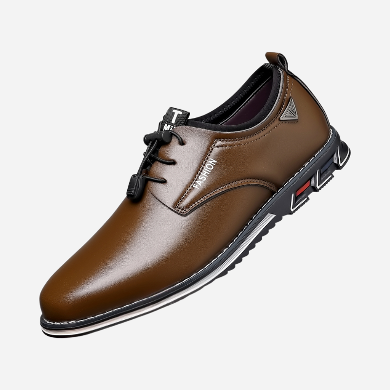 Karst | Zwarte derbyschoenen met glanzende afwerking