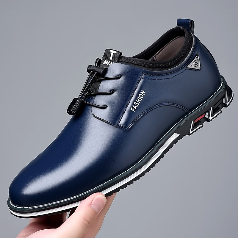 Karst | Zwarte derbyschoenen met glanzende afwerking