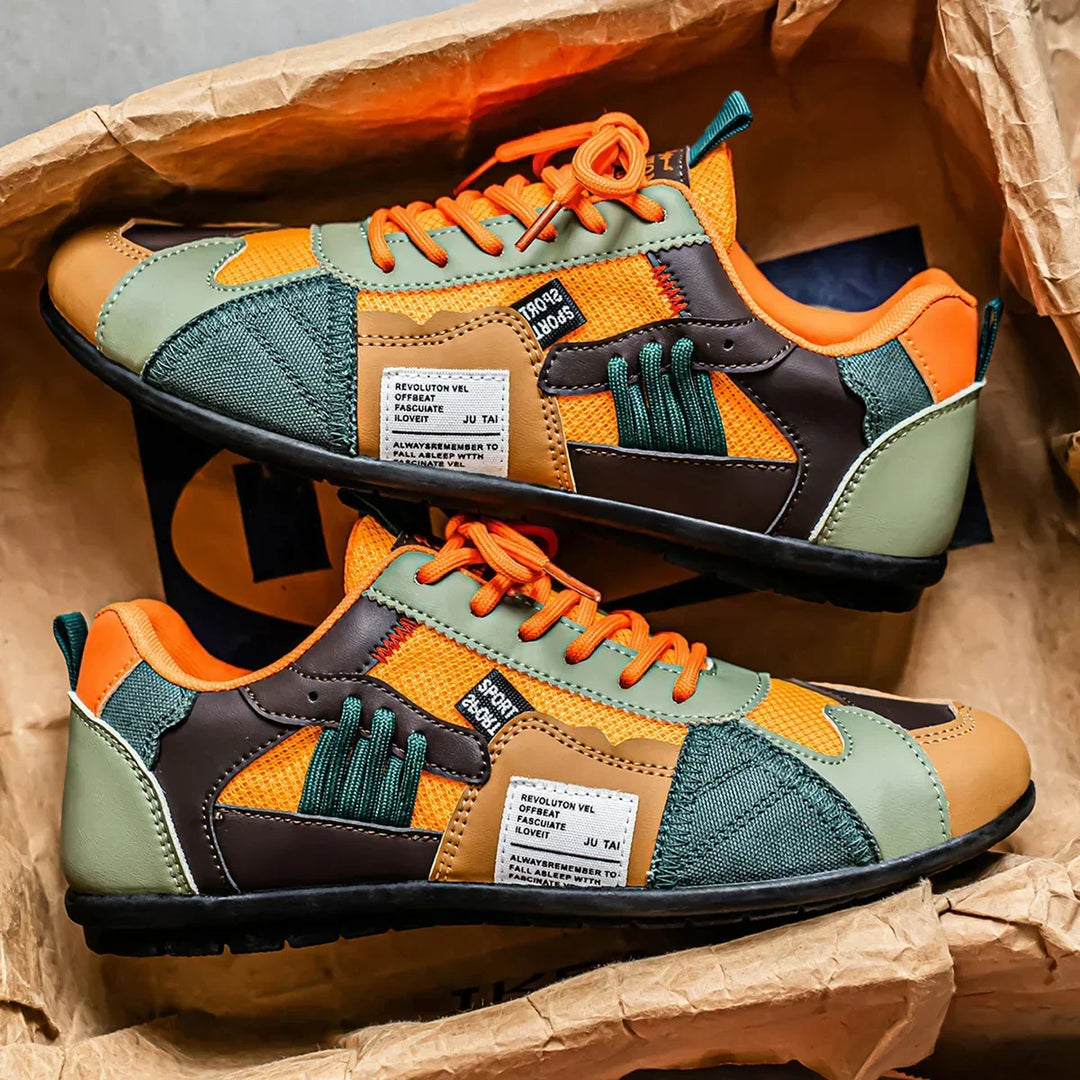 Lennard | Retro sneakers met kleurvlakken