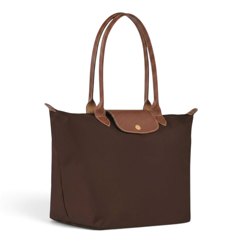 Lieke | Grote opvouwbare shopper in donkerbruin