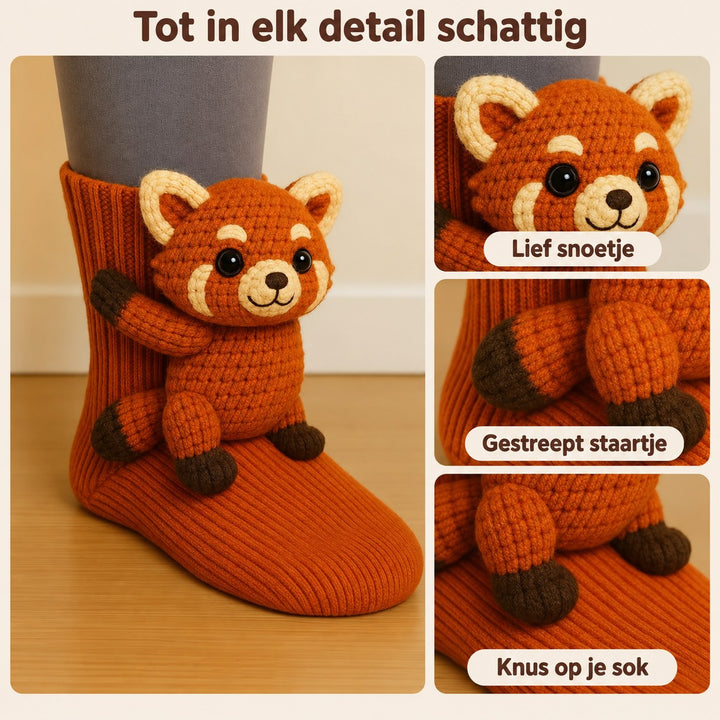 Lieke | Knuffelsokken Rode Panda – Details