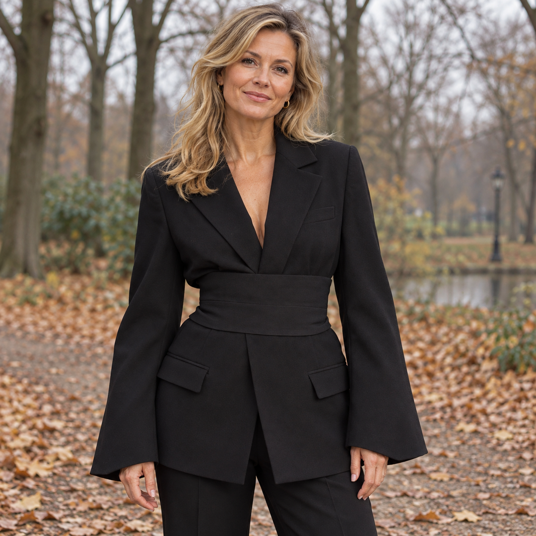 Liesje | Getailleerde blazer met ceintuur