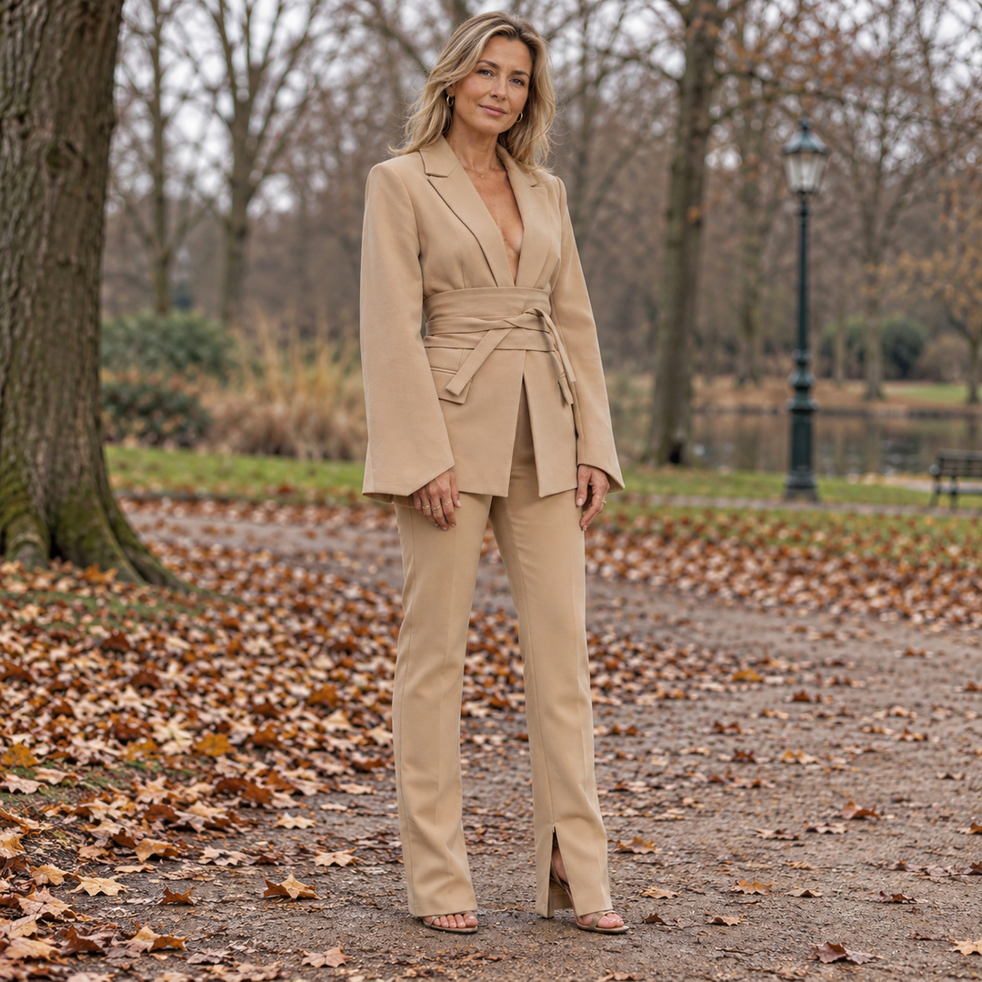 Liesje | Getailleerde blazer met ceintuur