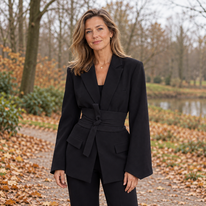Liesje | Getailleerde blazer met ceintuur