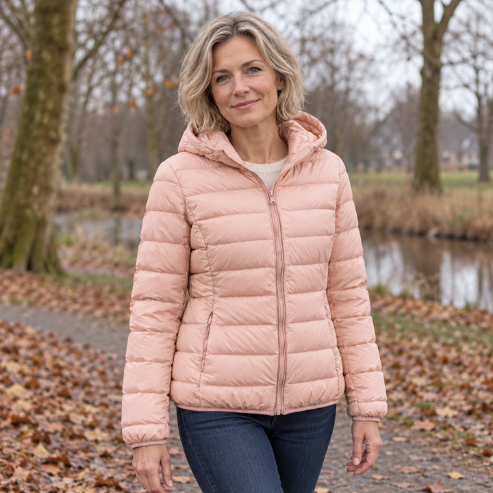 Lonneke | Gewatteerde tussenjas in lichtroze