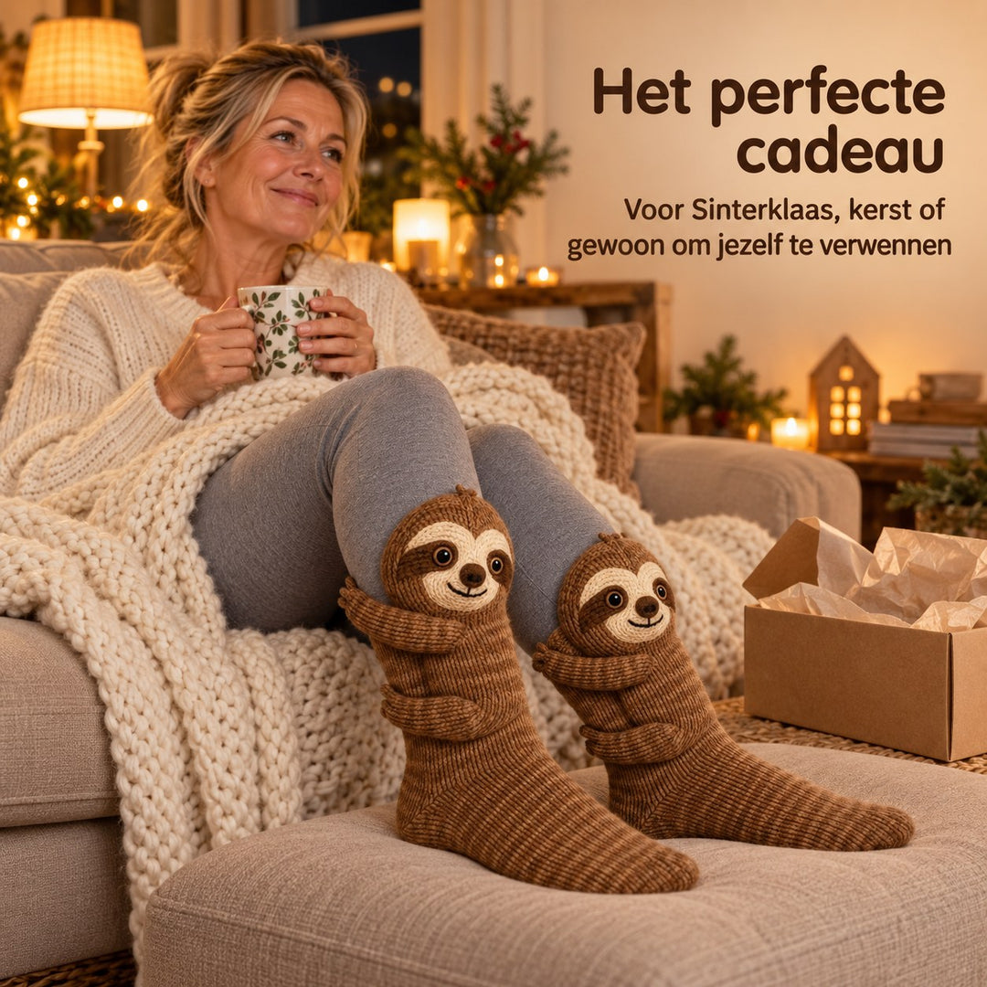 Lotte | Knuffelsokken Luiaard – Het perfecte cadeau