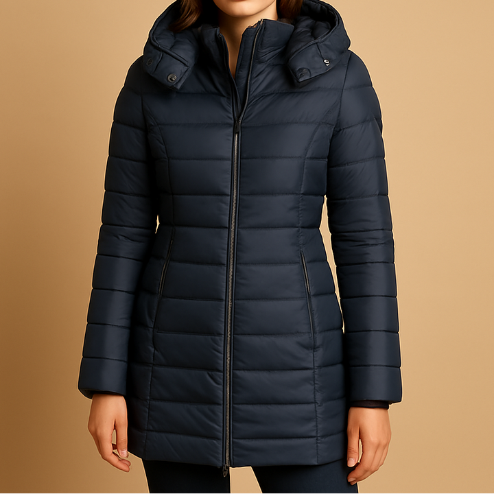 Maaike | Elegante jas in marine en khaki