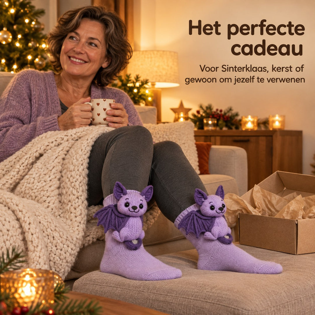 Mila | Knuffelsokken Vleermuis – Het perfecte cadeau