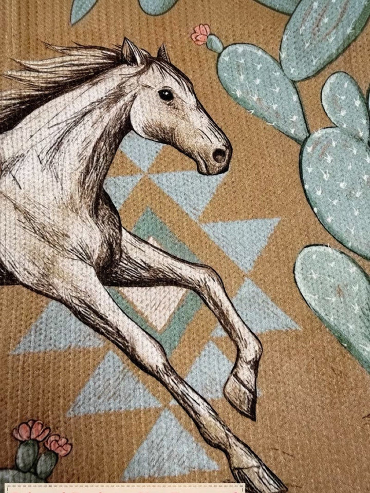 Diana | Vest met paarden- en cactusmotief