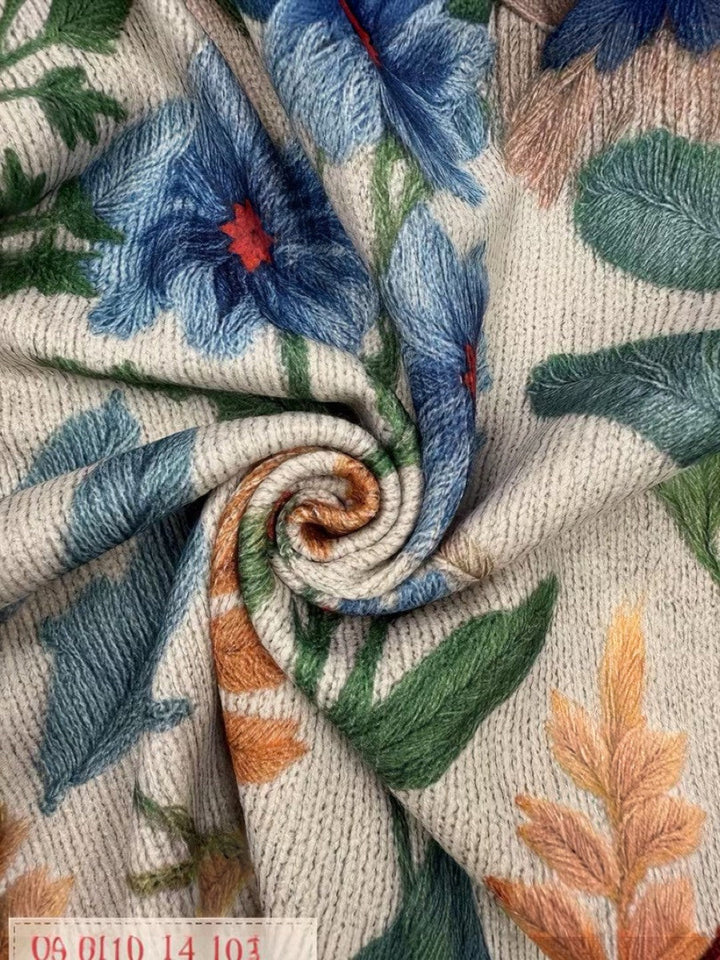 Carla | Vest met botanische bloemenprint