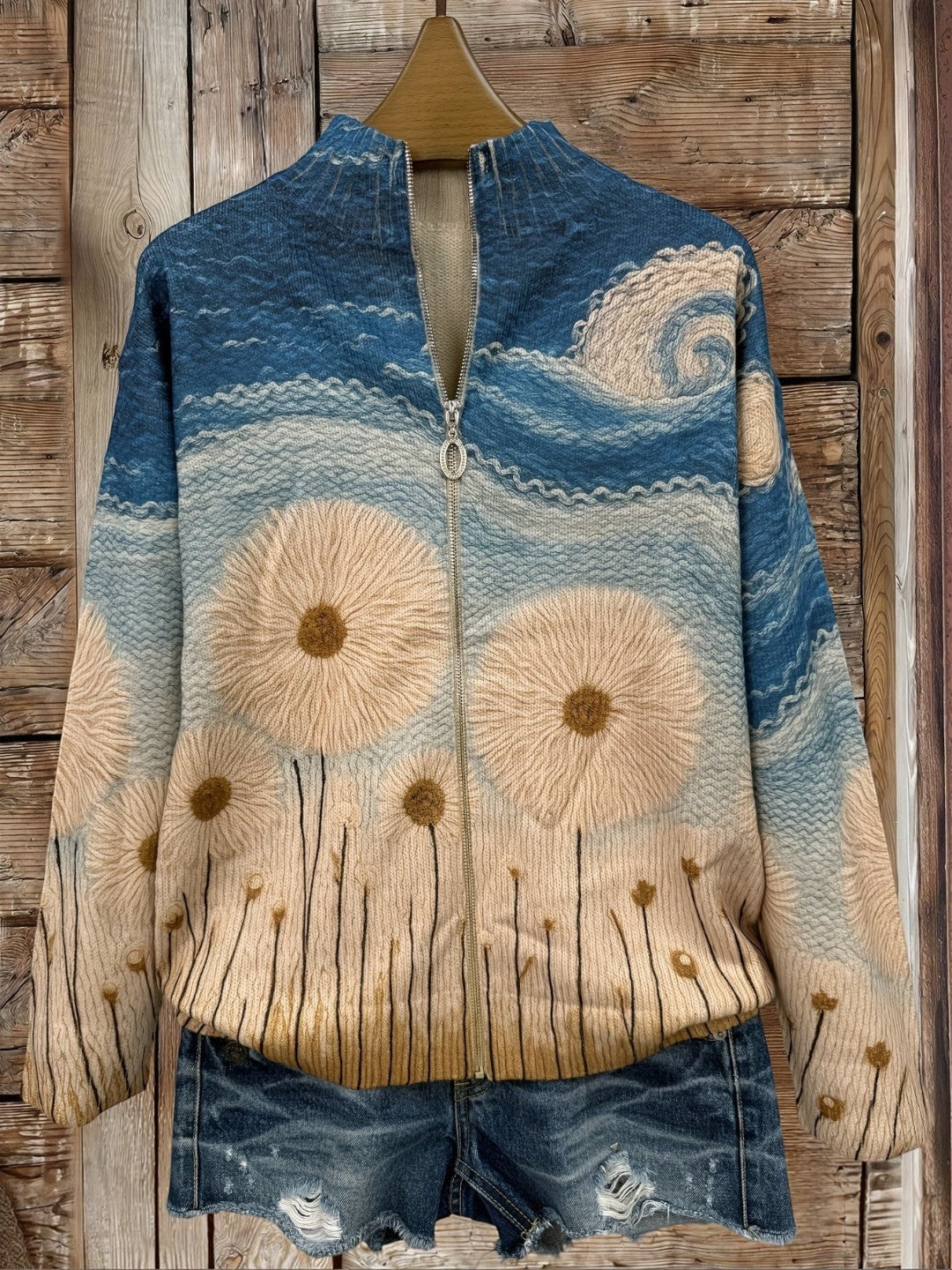 Tineke | Vest met paardenbloemmotief