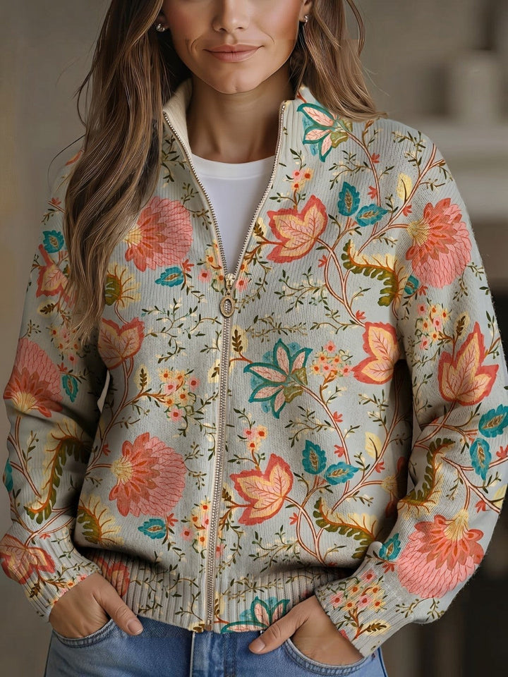 Astrid | Vest met bloementuinmotief