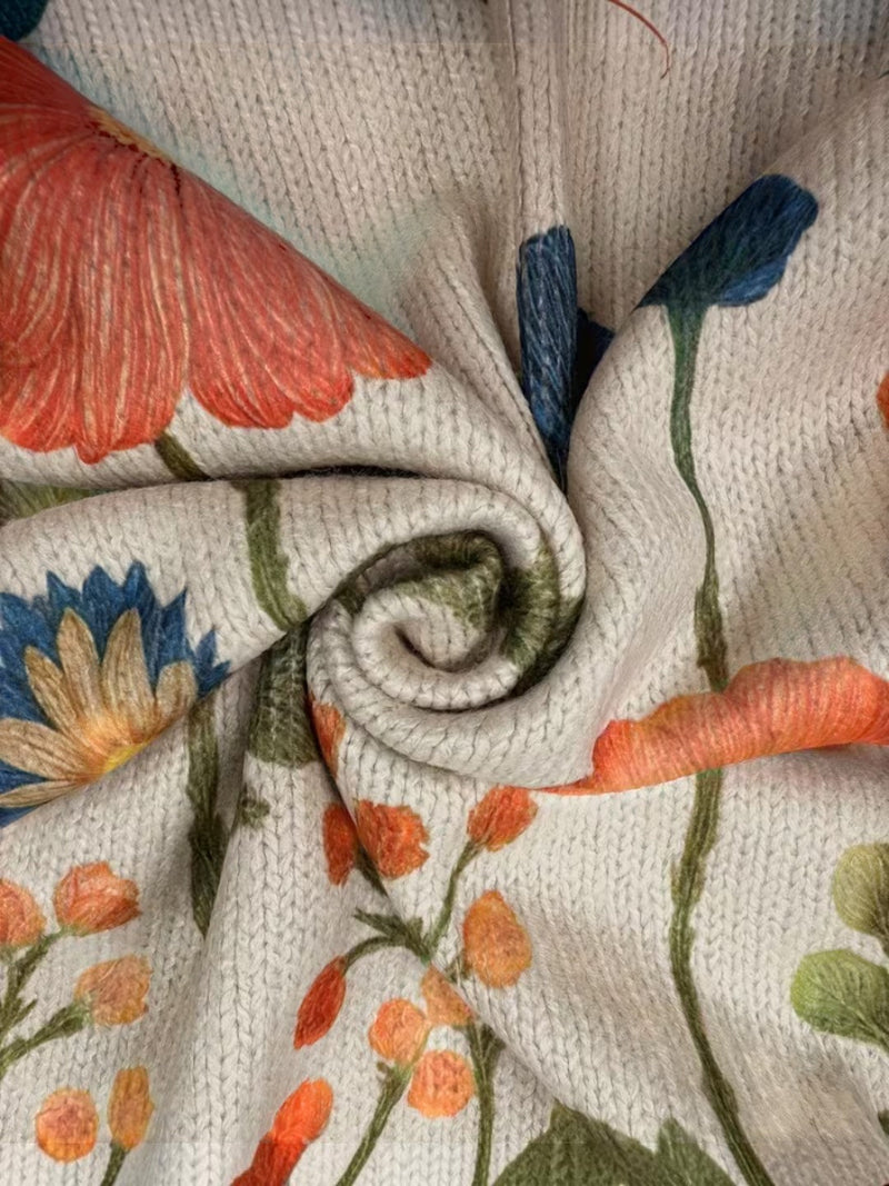 Yvonne | Vest met veldbloemenmotief