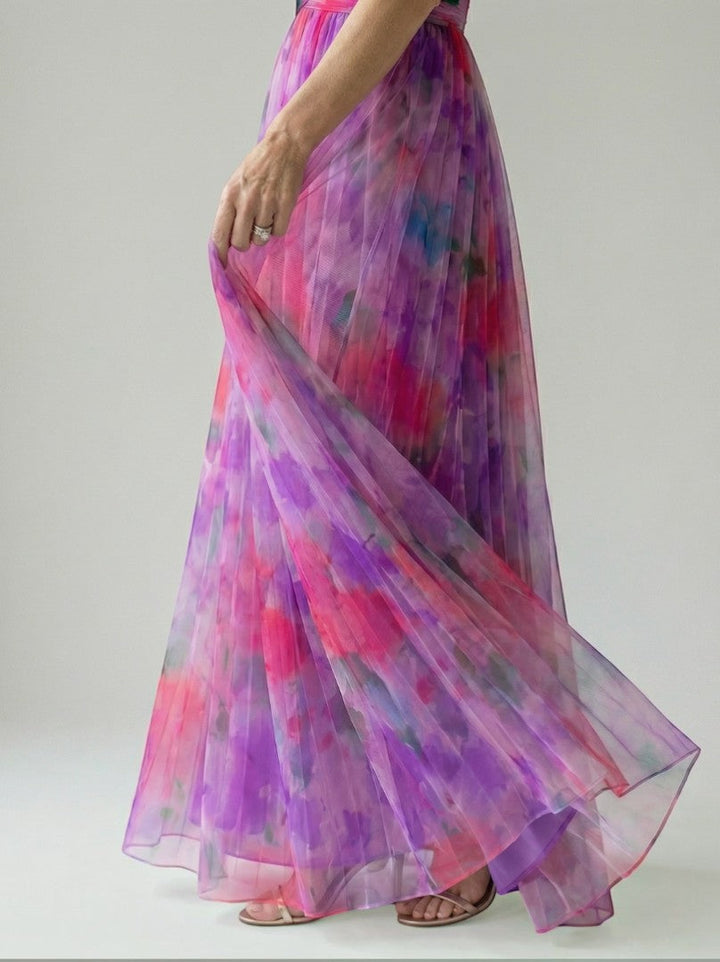 Aleida | Maxi-jurk met Kleurverloop in Rosé