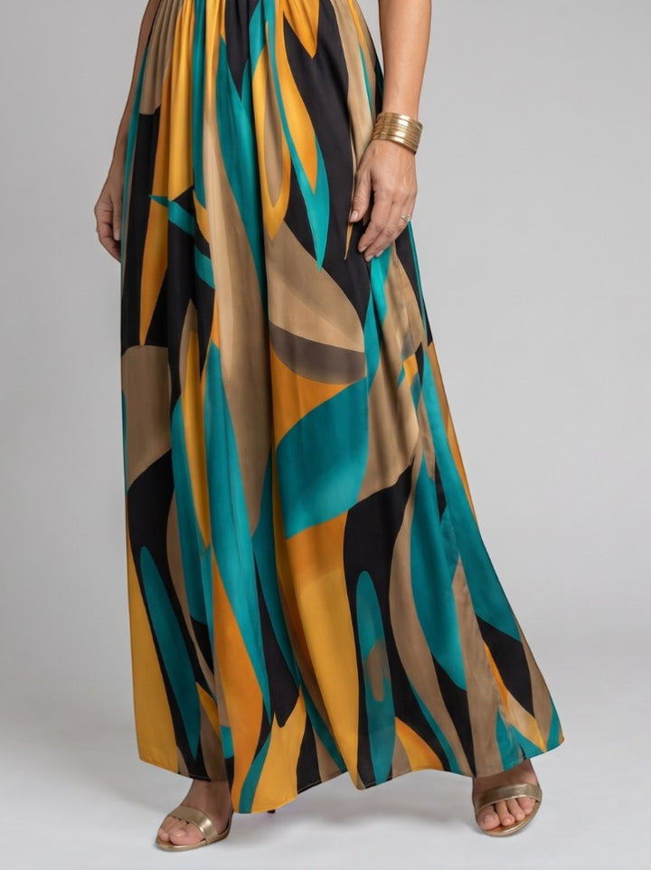 Greet | Maxi-jurk met Grafische Print