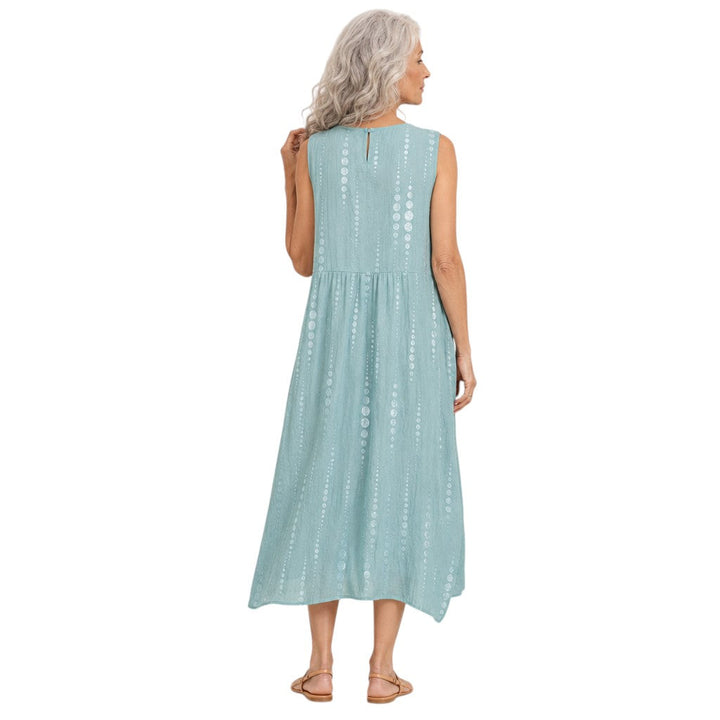 Judith | Mouwloze midi-jurk in mintgroen