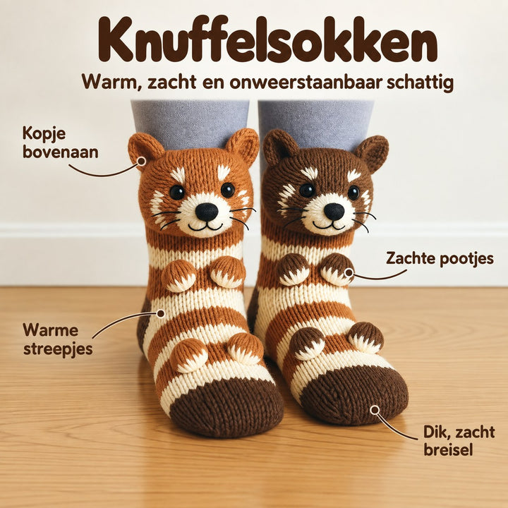 Noor | Knuffelsokken Gestreepte Rode Panda – Voordelen