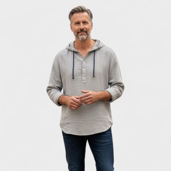 Noud | Marineblauw casual overhemd