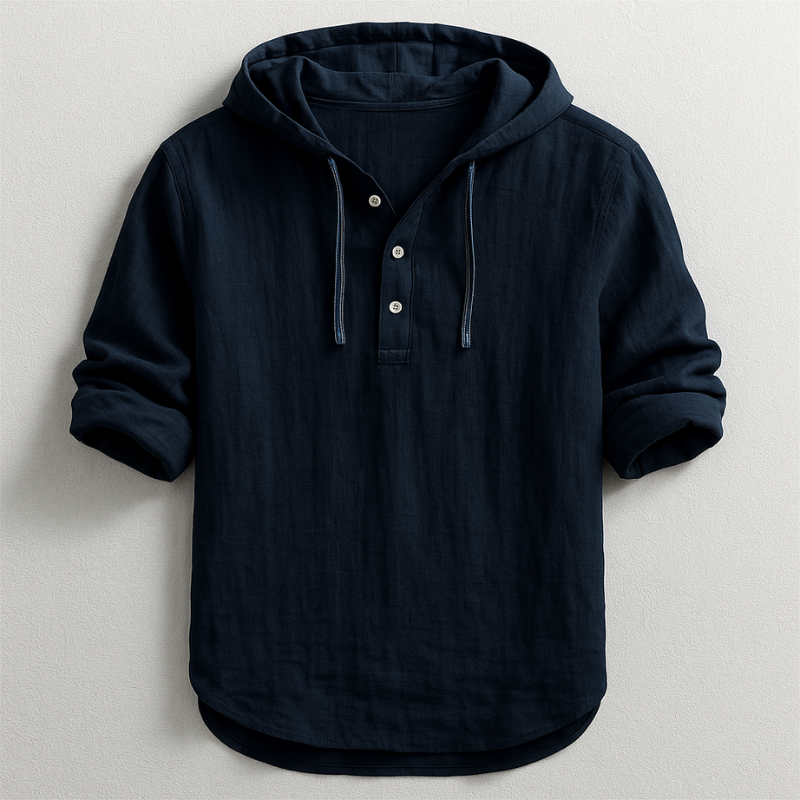 Noud | Marineblauw casual overhemd