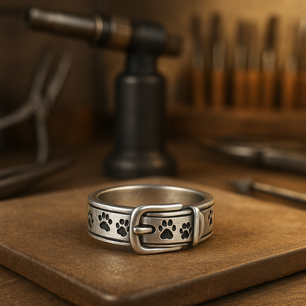Lieke | Ring in de vorm van een hondenhalsband