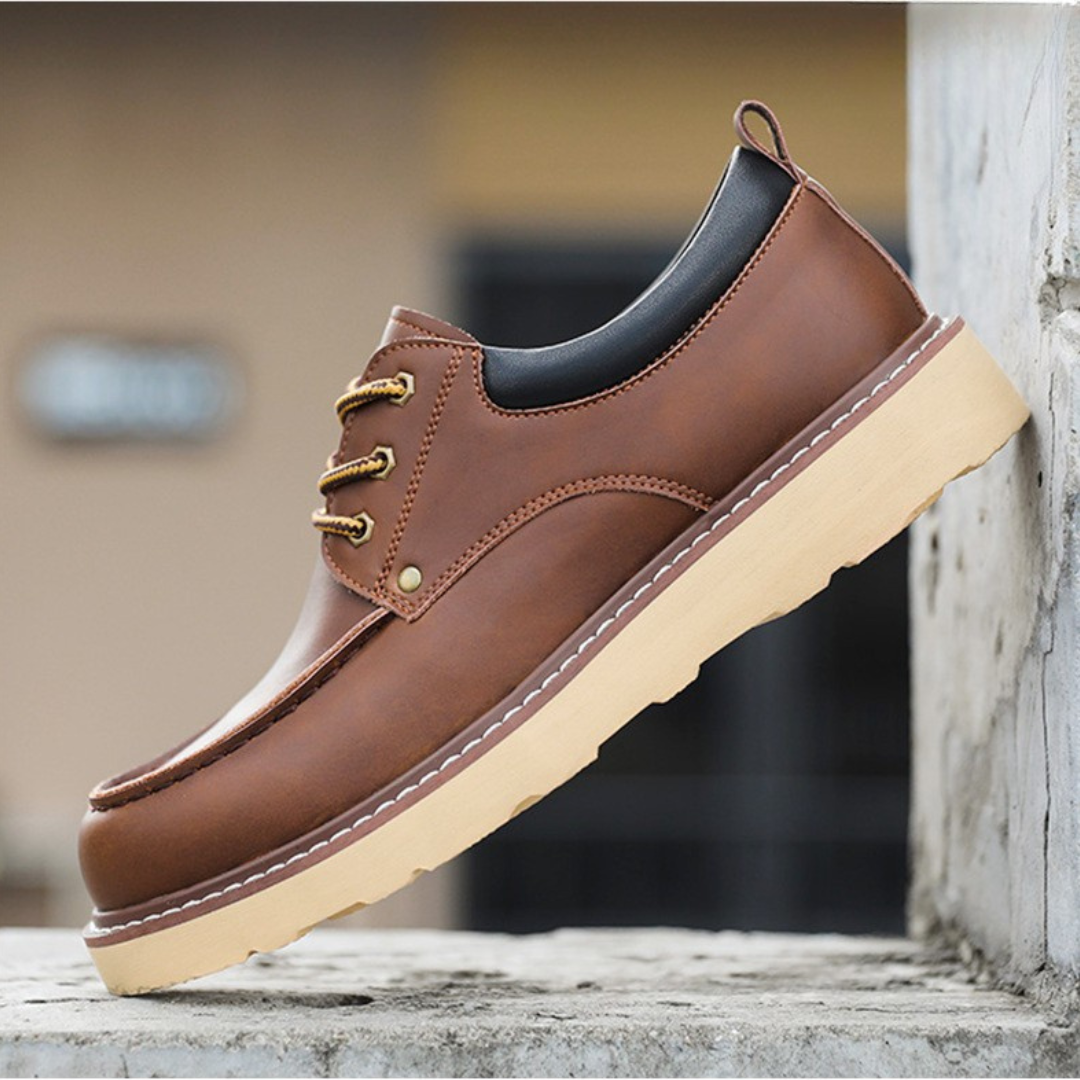 Ralf | Zwarte retro veterschoenen