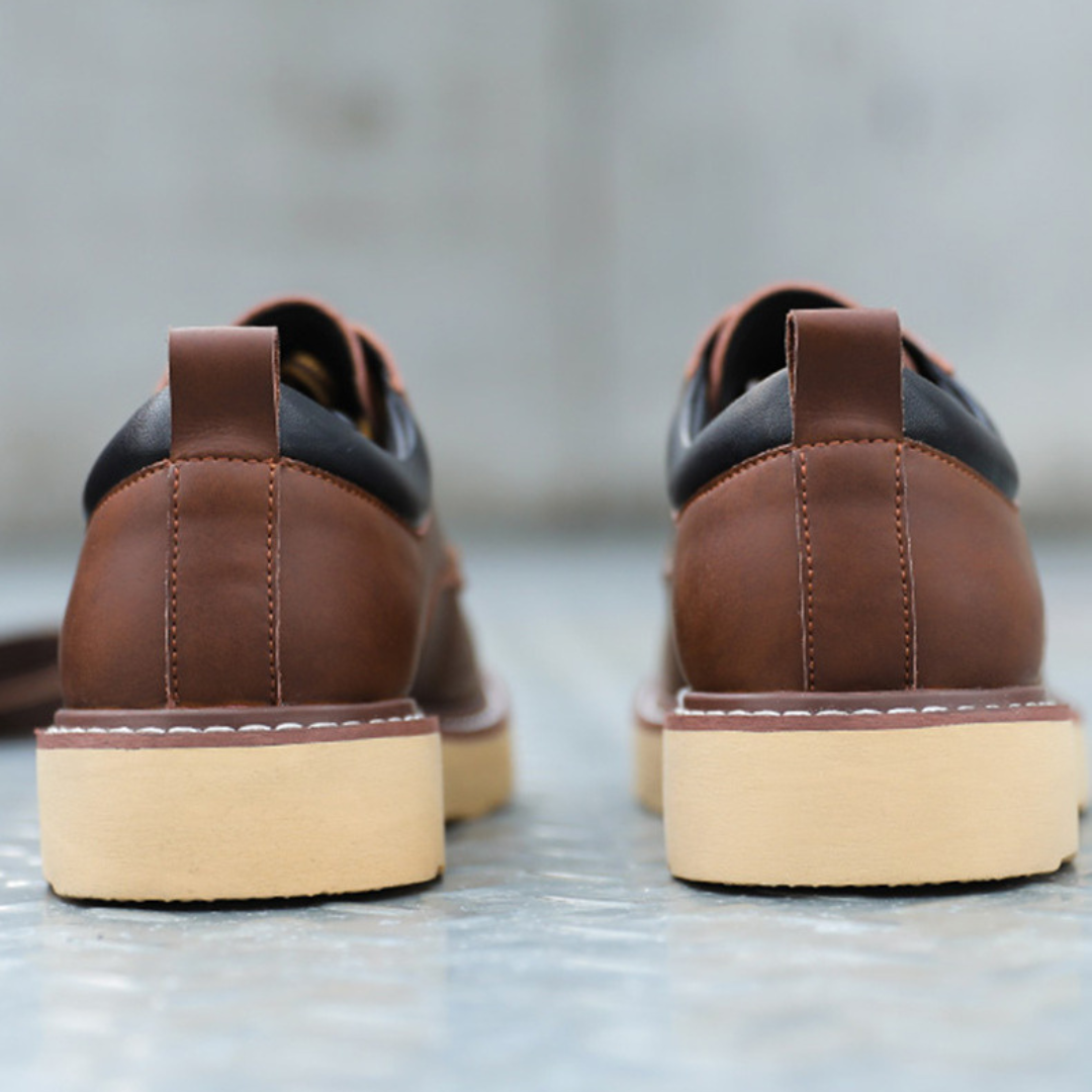 Ralf | Zwarte retro veterschoenen
