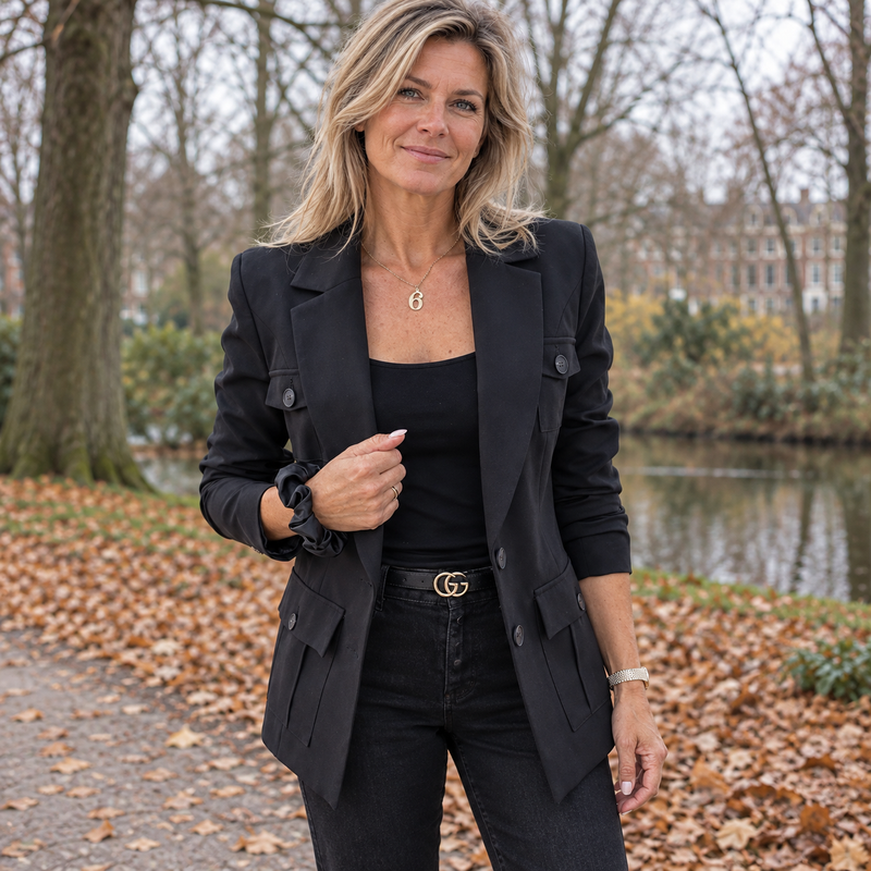 Riemke | Strak jasje met klepzakken