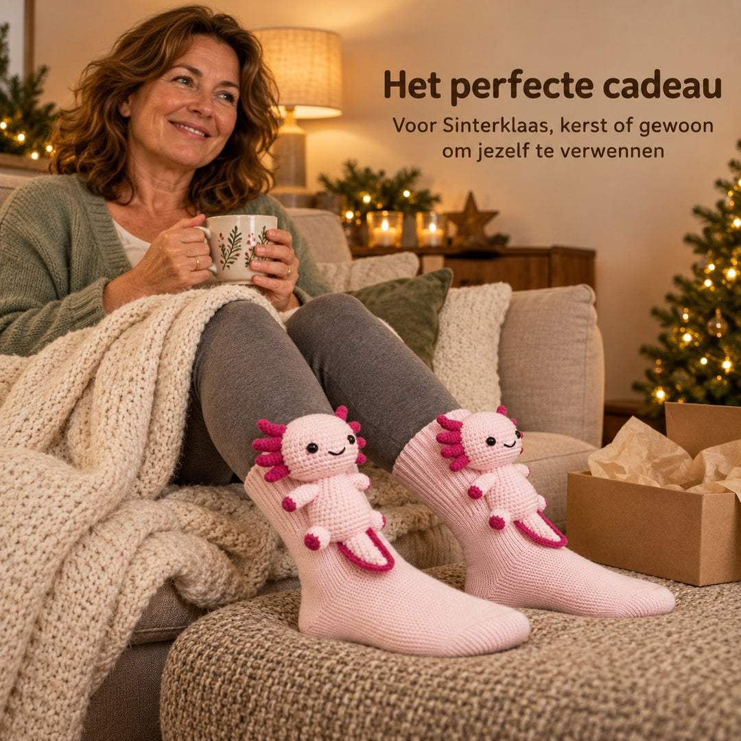 Roos | Knuffelsokken Axolotl – Het perfecte cadeau