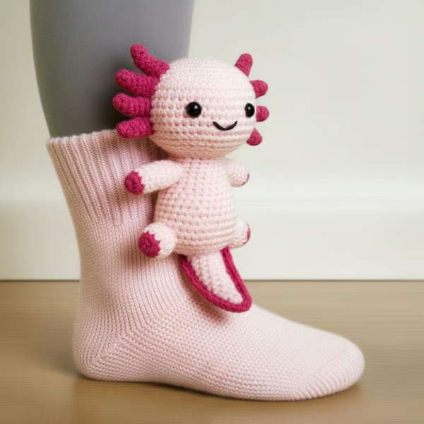 Roos | Knuffelsokken Axolotl