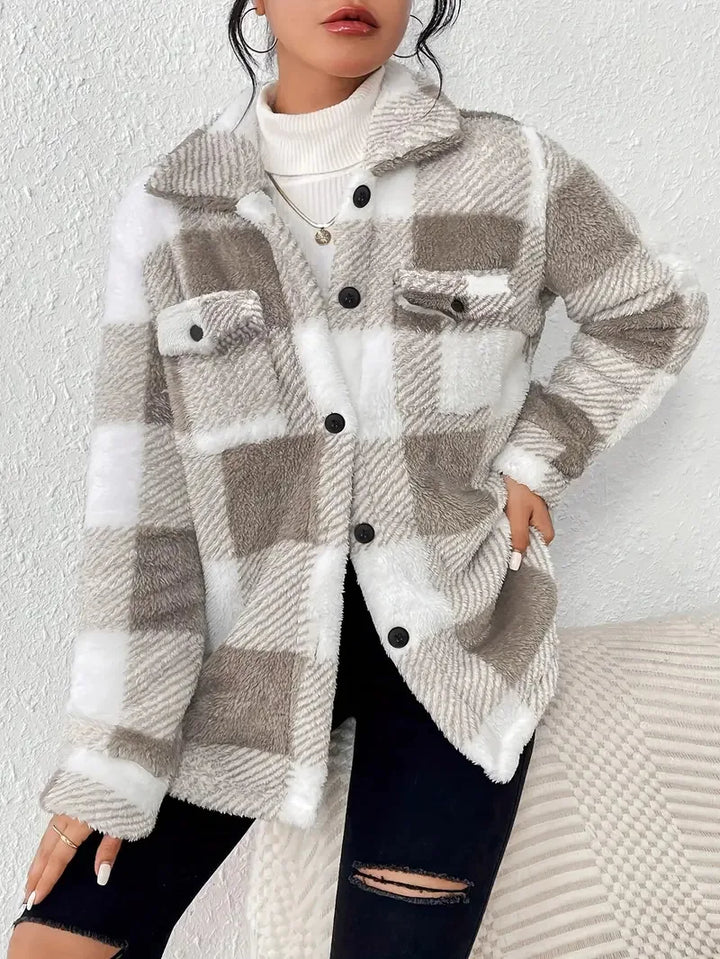 Sanne | Elegante gestreepte fleecejas