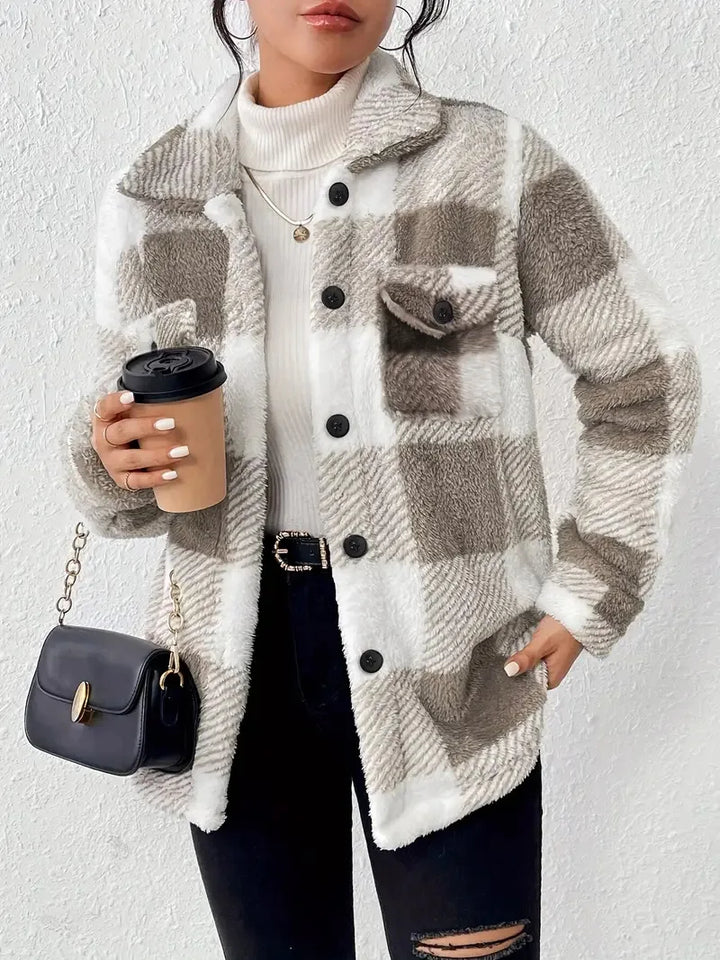 Sanne | Elegante gestreepte fleecejas