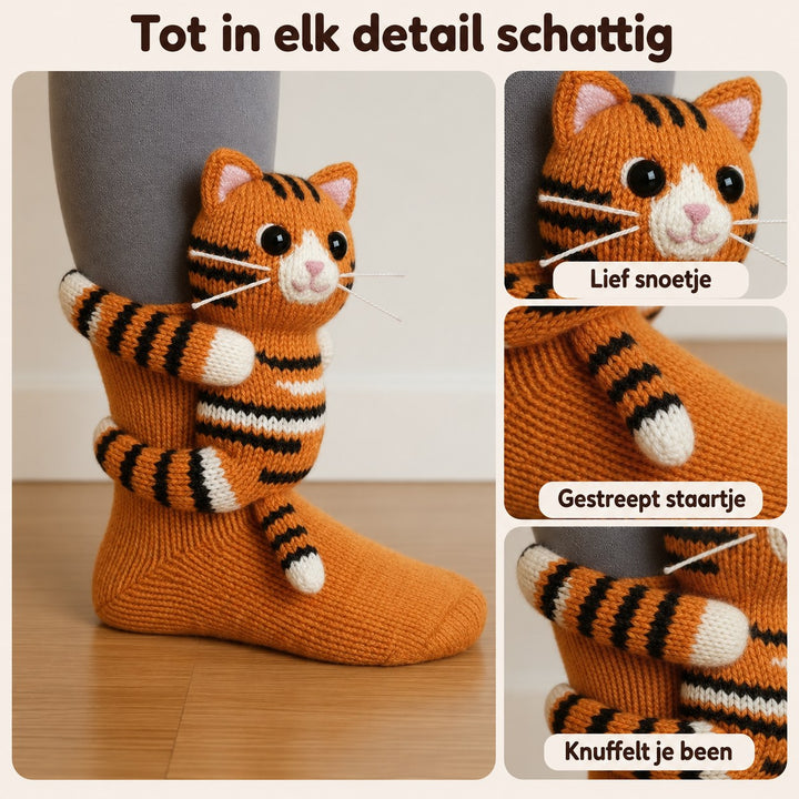 Sanne | Knuffelsokken Rode Kat – Details