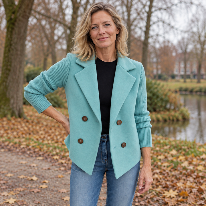Suzanne | Casual blazer van zachte stof