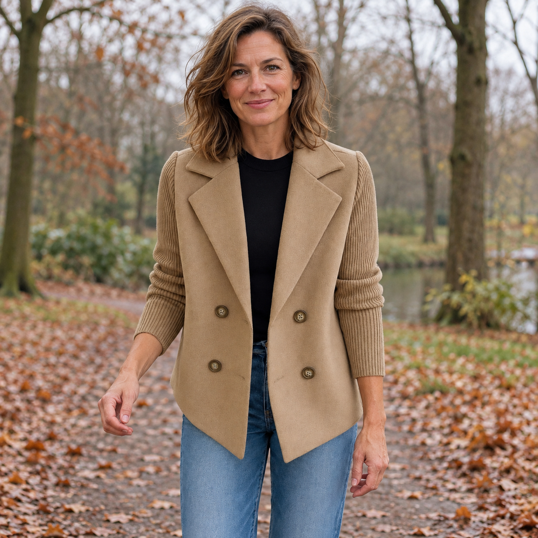 Suzanne | Casual blazer van zachte stof